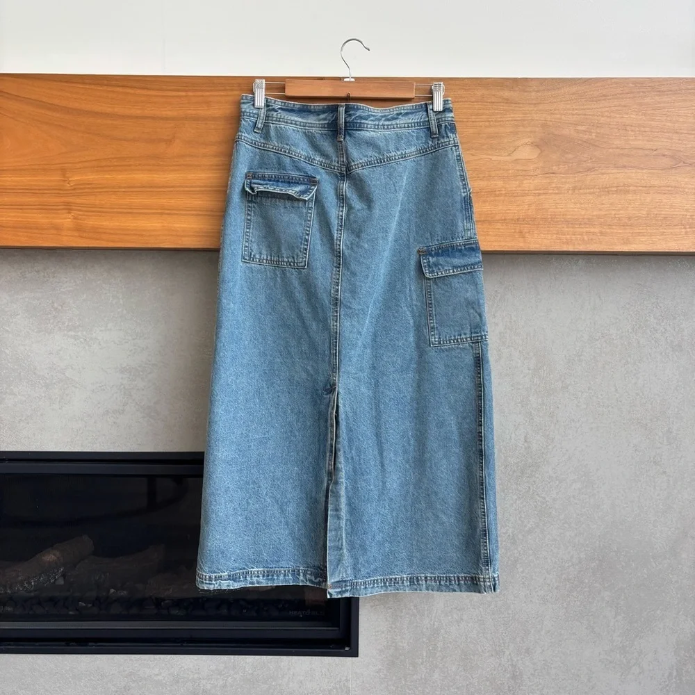 All row Jules Denim Skirt, Size L - Picture 12 of 16